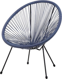 Loungestoel ei vorm / Tuinstoel / Blauw / 1 Stuk / Acapulco