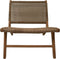 Loungestoel tuin Rio - 66x80x65 - Abaca/naturel - Teak/bananenblad
