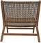 Loungestoel tuin Rio - 66x80x65 - Abaca/naturel - Teak/bananenblad