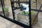 Louvreraam 6L, 610 x 610 mm, veiligheidsglas, zwart gecoat