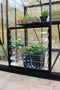 Louvreraam 6L, 610 x 610 mm, veiligheidsglas, zwart gecoat