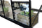 Louvreraam 6L, 610 x 610 mm, veiligheidsglas, zwart gecoat