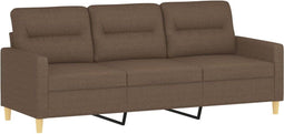 vidaXL - Driezitsbank - 180 - cm - stof - bruin