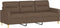 vidaXL - Driezitsbank - 180 - cm - stof - bruin