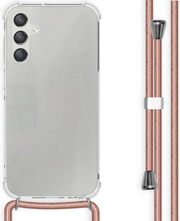 imoshion Hoesje Geschikt voor Samsung Galaxy A15 (5G) / A15 (4G) Hoesje Met Koord - imoshion Backcover met koord - Rosé Goud