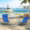 Woltu Set van 2 Opvouwbare Campingstoelen - Verstelbare Rugleuning - Blauw (2 stuks)