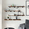 vidaXL - Wandschappen - 8 - st - 40x20x1,5 - cm - bewerkt - hout - gerookt - eikenkleur
