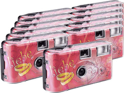 Love Hearts wegwerpcamera - Ingebouwde flitser - 11 stuks - Kleurrijke film - 27 opnames