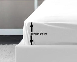 LOVELY HOME Hoeslaken 100% katoen 140x190x30 cm wit