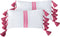 LOVELY - Sierkussen set van 2 - Wit/Roze - 30 x 50 cm - Katoen