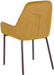 LOVERNA - Eetkamerstoel - Geel - Corduroy
