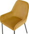 LOVERNA - Eetkamerstoel - Geel - Corduroy