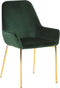 LOVERNA - Eetkamerstoel - Groen - Fluweel