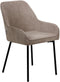 LOVERNA - Eetkamerstoel set van 2 - Beige - Corduroy