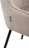 LOVERNA - Eetkamerstoel set van 2 - Beige - Corduroy
