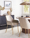 LOVERNA - Eetkamerstoel set van 2 - Beige - Fluweel