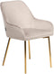 LOVERNA - Eetkamerstoel set van 2 - Beige - Fluweel