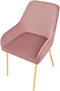 LOVERNA - Eetkamerstoel set van 2 - Roze - Fluweel