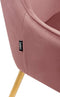 LOVERNA - Eetkamerstoel set van 2 - Roze - Fluweel