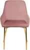 LOVERNA - Eetkamerstoel set van 2 - Roze - Fluweel