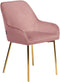 LOVERNA - Eetkamerstoel set van 2 - Roze - Fluweel