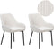 LOVERNA - Eetkamerstoel set van 2 - Wit - Corduroy