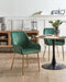 LOVERNA II - Eetkamerstoel set van 2 - Groen - Fluweel