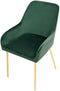 LOVERNA II - Eetkamerstoel set van 2 - Groen - Fluweel