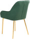 LOVERNA II - Eetkamerstoel set van 2 - Groen - Fluweel