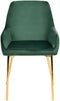 LOVERNA II - Eetkamerstoel set van 2 - Groen - Fluweel