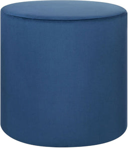 LOVETT - Poef - Donkerblauw - Fluweel