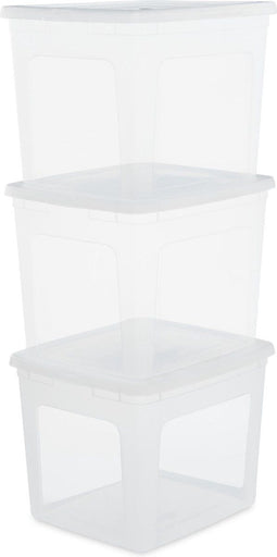 IRIS Clearbox - Opbergbox 30L - Set van 3 - Kunststof (set van 3)