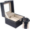 Lowander horlogebox - Horlogedoos voor heren & dames - 2 horloges - Zwart
