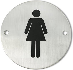 Lowander RVS deurbordje toilet - Dames