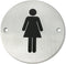 Lowander RVS deurbordje toilet - Dames