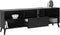 Lowboard TV/Hifi meubel - Zwart decor - L153,5 x H52 x D31,5 cm - Made in Germany