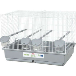 Zolux Primo Cati Vogelkweekkooi - Voor Mandarijnkanaries - 57 x 34,5 x 41 cm - Wit en Grijs