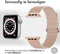 imoshion Magnetisch lederen bandje - Geschikt voor Apple Watch 1, 2, 3, 4, 5, 6, 7, 8, 9, 10 (42 mm), SE - 38/40/41 mm - Beige - One Size