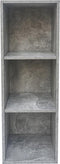 Lp platen vinyl opbergkast - opbergen lp vinyl platen - boekenkast - 3 vakken - grijs beton