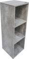 Lp platen vinyl opbergkast - opbergen lp vinyl platen - boekenkast - 3 vakken - grijs beton