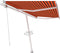 vidaXL - Luifel - vrijstaand - automatisch - 450x300 - cm - oranje - en - bruin