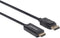 Manhattan 153195 - DisplayPort naar HDMI Kabel - 4K@60Hz 1m Zwart