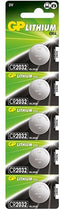 GP CR2032 - Knoopcelbatterijen 3V Lithium - 210 mAh - 5 stuks