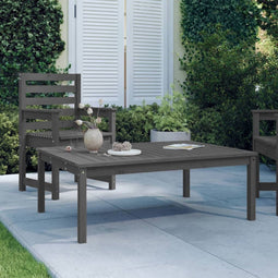 vidaXL Tuintafel 121x82,5x45 cm massief grenenhout grijs