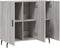 vidaXL - Dressoir - 90x34x80 - cm - bewerkt - hout - grijs - sonoma - eikenkleurig