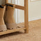 SoBuy FSR47-N - Schoenenbank - 3 planken 2 lades - Bamboe - Grijs kussen - B 90 x D 30 x H 45 cm