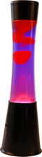 i-Total Lavalamp - Lava Lamp - Sfeerlamp - 40x11 cm - Glas/Aluminium - 30W - Paars met roze Lava - Zwart - XL2347