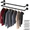 Noswo Premium Kledingstang - Kledingroede - Heavy Duty Koolstofstaal - Zwart (2 stuks)