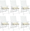 vidaXL - Stoelkussens - 6 - st - 50x50x7 - cm - oxford - stof - crèmewit