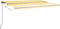 vidaXL - Luifel - vrijstaand - automatisch - 500x300 - cm - geel - en - wit
